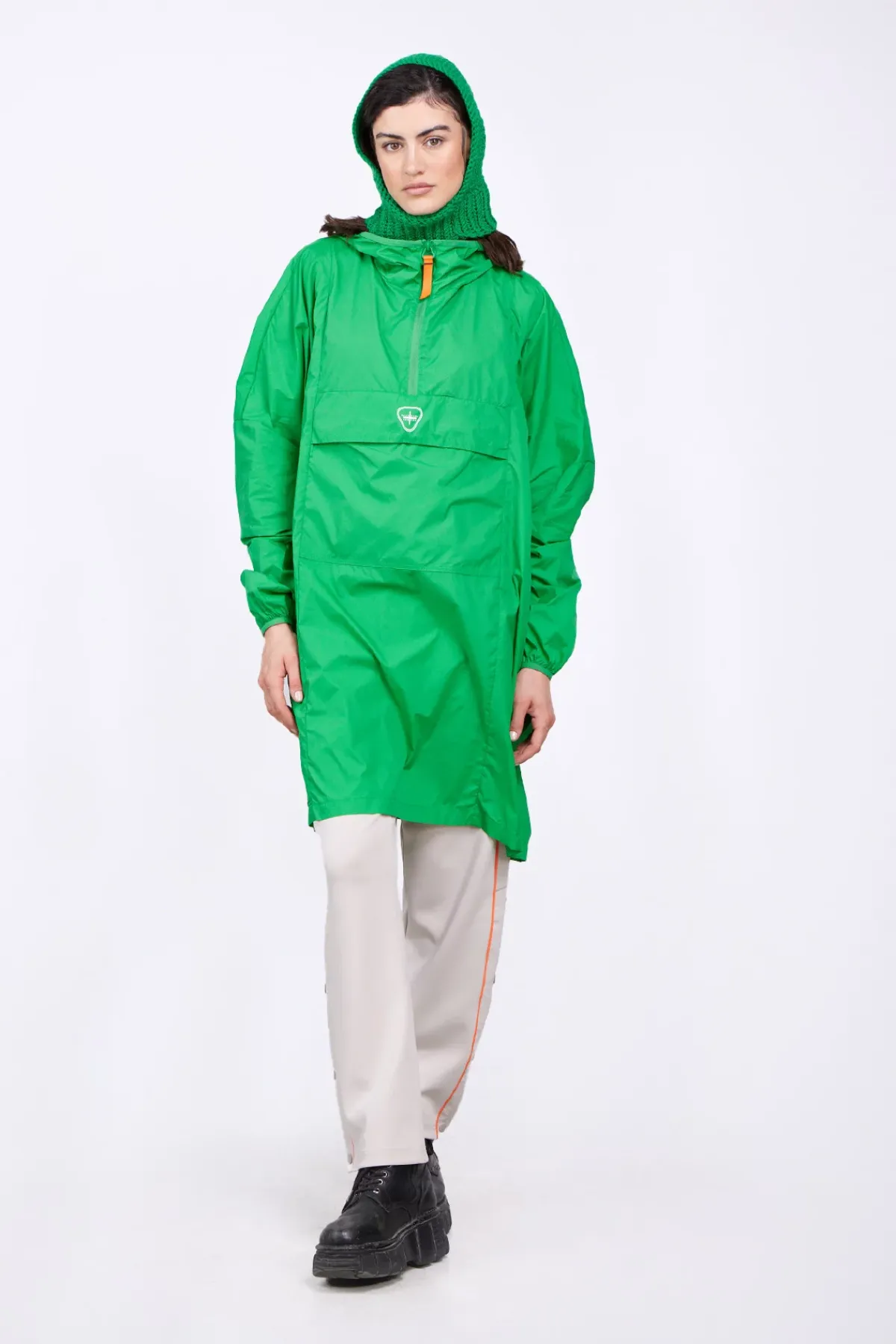 Vestes*Gertrude Anorak Coupe-Vent De Poche En Nylon Fin Titi Absinthe