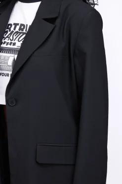 Vestes & Surchemises*Gertrude Blazer Droit Coupe Droite Camelia Black