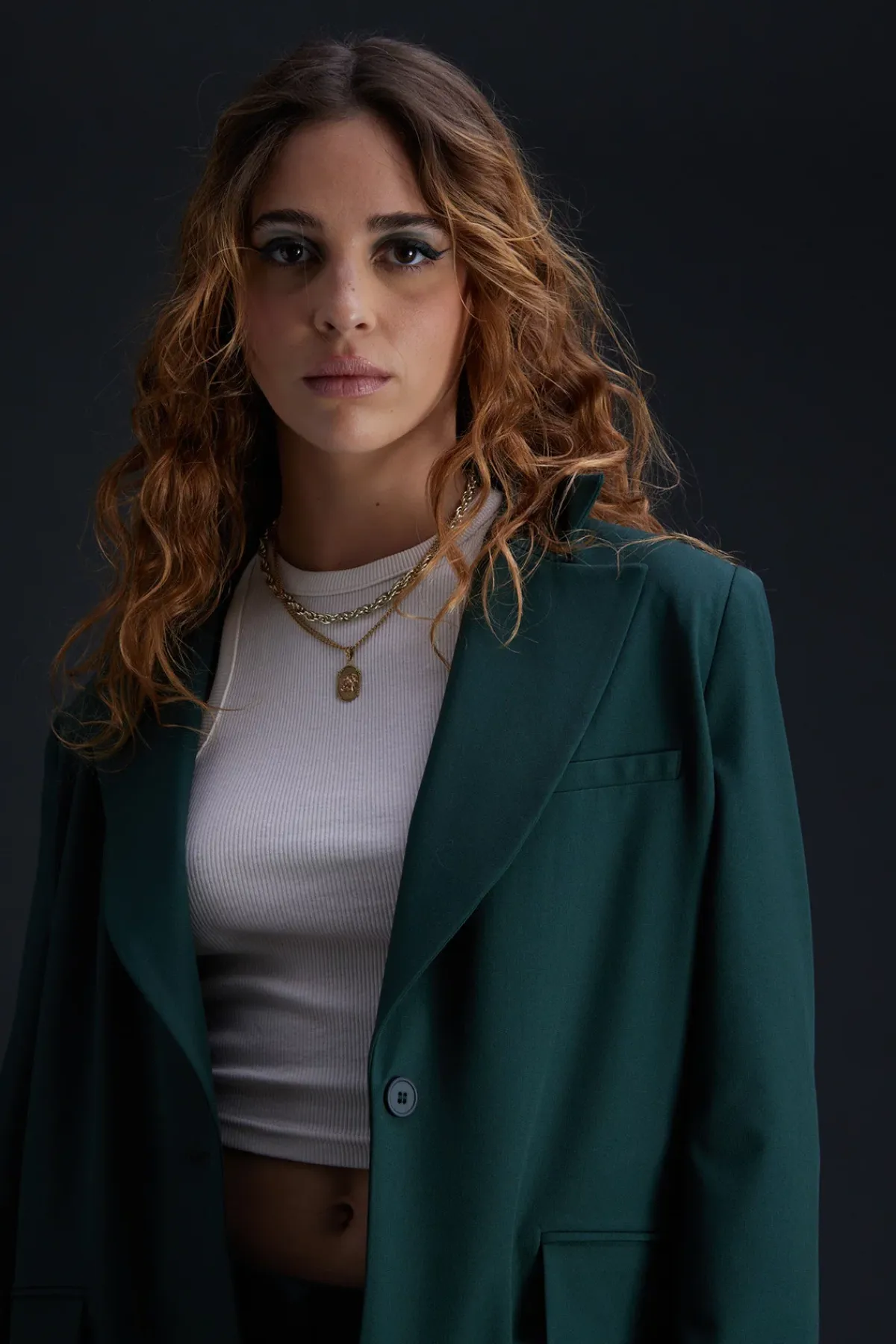 Vestes & Surchemises*Gertrude Blazer Droit Coupe Droite Camelia Dark Green