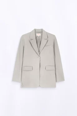 Vestes & Surchemises*Gertrude Blazer Droit Coupe Droite Camelia Dust
