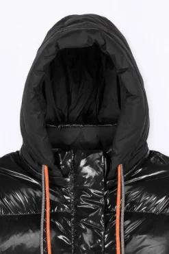 Doudounes & Vestes*Gertrude Doudoune Courte Nylon Glossy Little Lili Bright Black