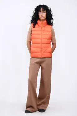 Doudounes Courtes*Gertrude Doudoune Legere Sans Manches Col Montant Rosemarie Orange