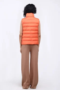 Doudounes Courtes*Gertrude Doudoune Legere Sans Manches Col Montant Rosemarie Orange