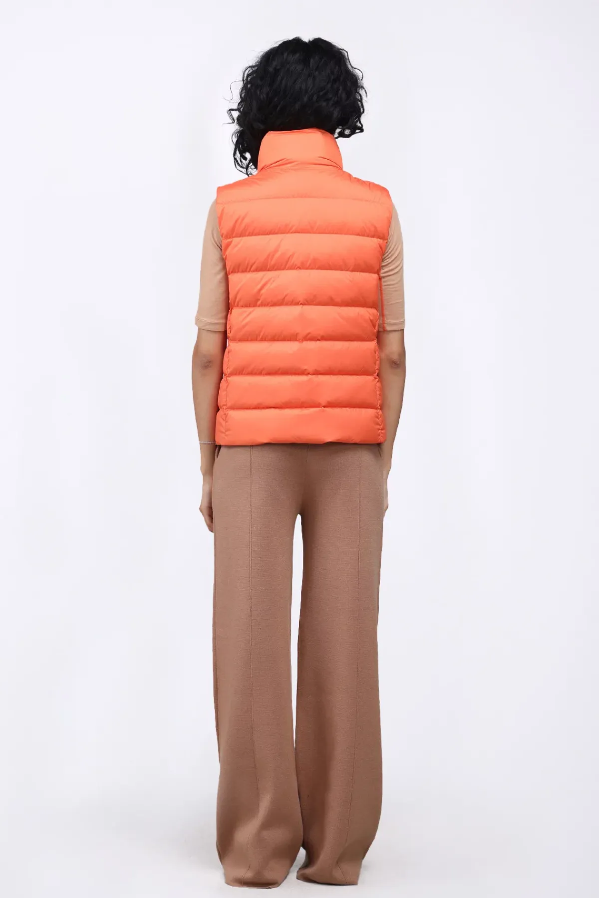 Doudounes Courtes*Gertrude Doudoune Legere Sans Manches Col Montant Rosemarie Orange
