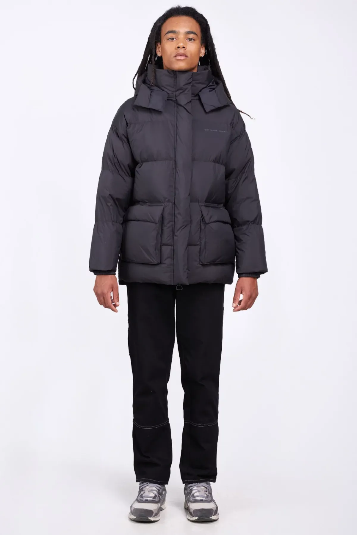 Doudounes Longues*Gertrude Doudoune Oversize Unisexe Mate Manie Texture Black
