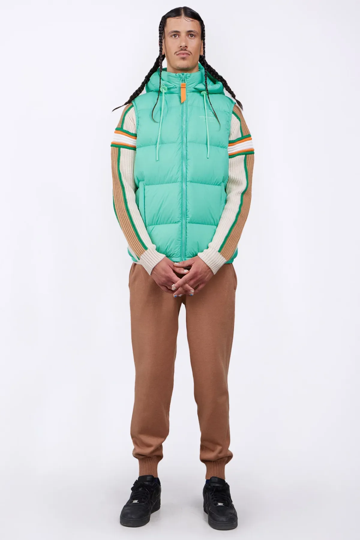 Doudounes Courtes*Gertrude Doudoune Sans Manche En Nylon Cesar Mat Opaline