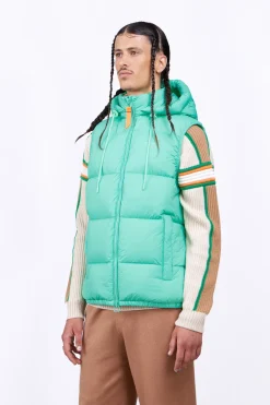 Doudounes Courtes*Gertrude Doudoune Sans Manche En Nylon Cesar Mat Opaline