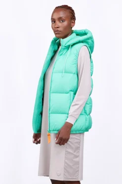 Doudounes Courtes*Gertrude Doudoune Sans Manche En Nylon Cesar Mat Opaline