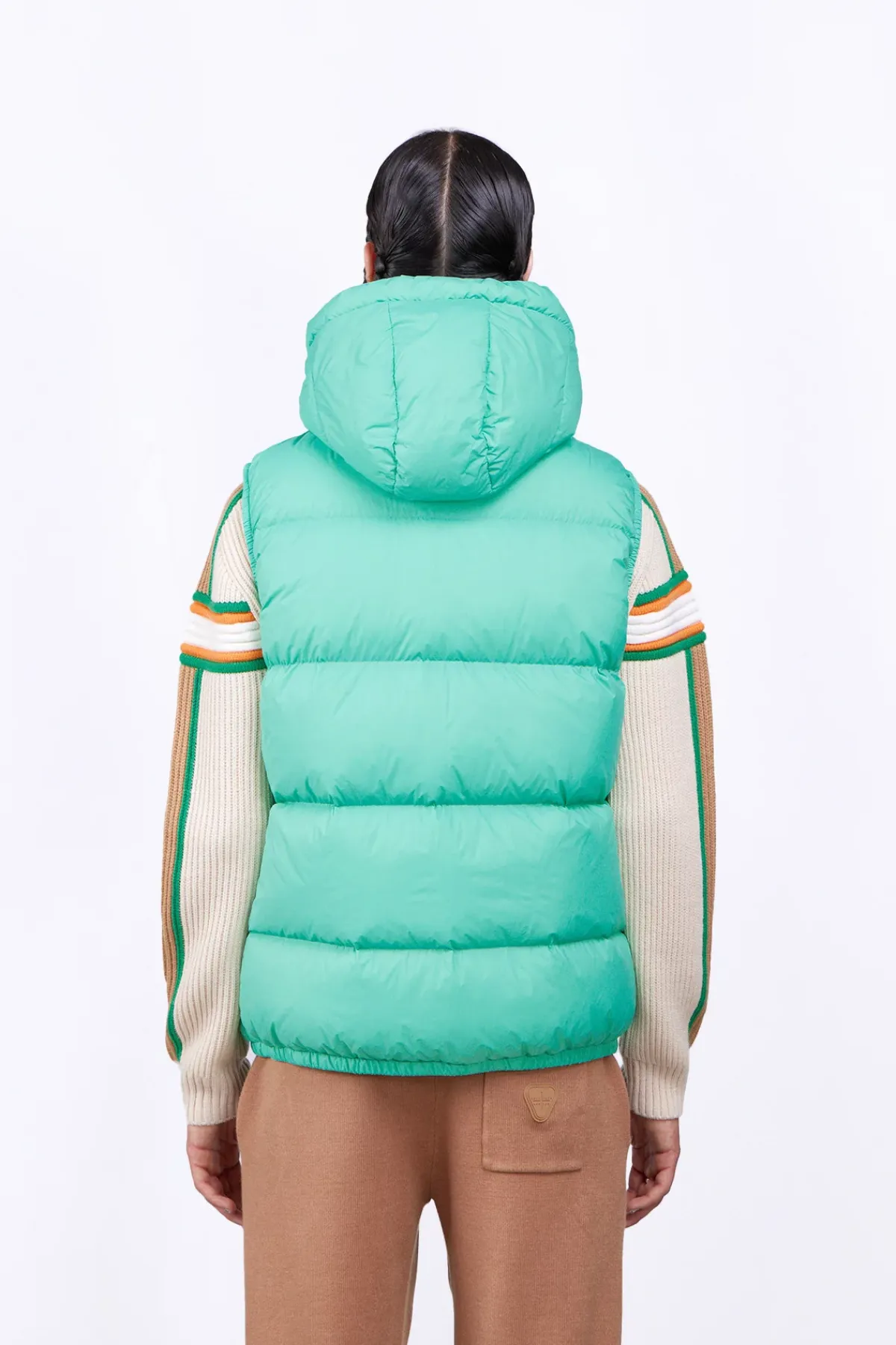 Doudounes Courtes*Gertrude Doudoune Sans Manche En Nylon Cesar Mat Opaline