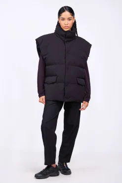 Doudounes Courtes*Gertrude Doudoune Sans Manches En Nylon Epais Cali Black