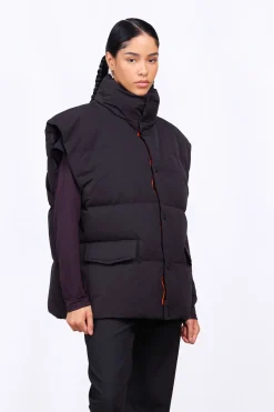 Doudounes Courtes*Gertrude Doudoune Sans Manches En Nylon Epais Cali Black