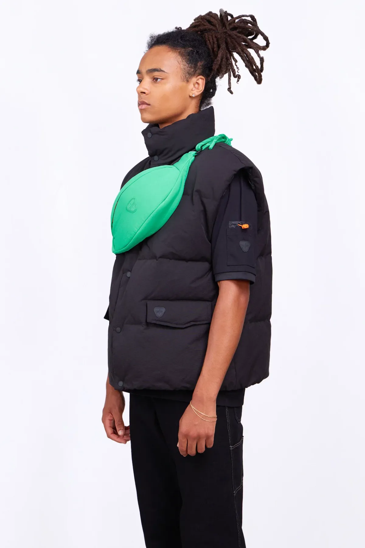 Doudounes Courtes*Gertrude Doudoune Sans Manches En Nylon Epais Cali Black