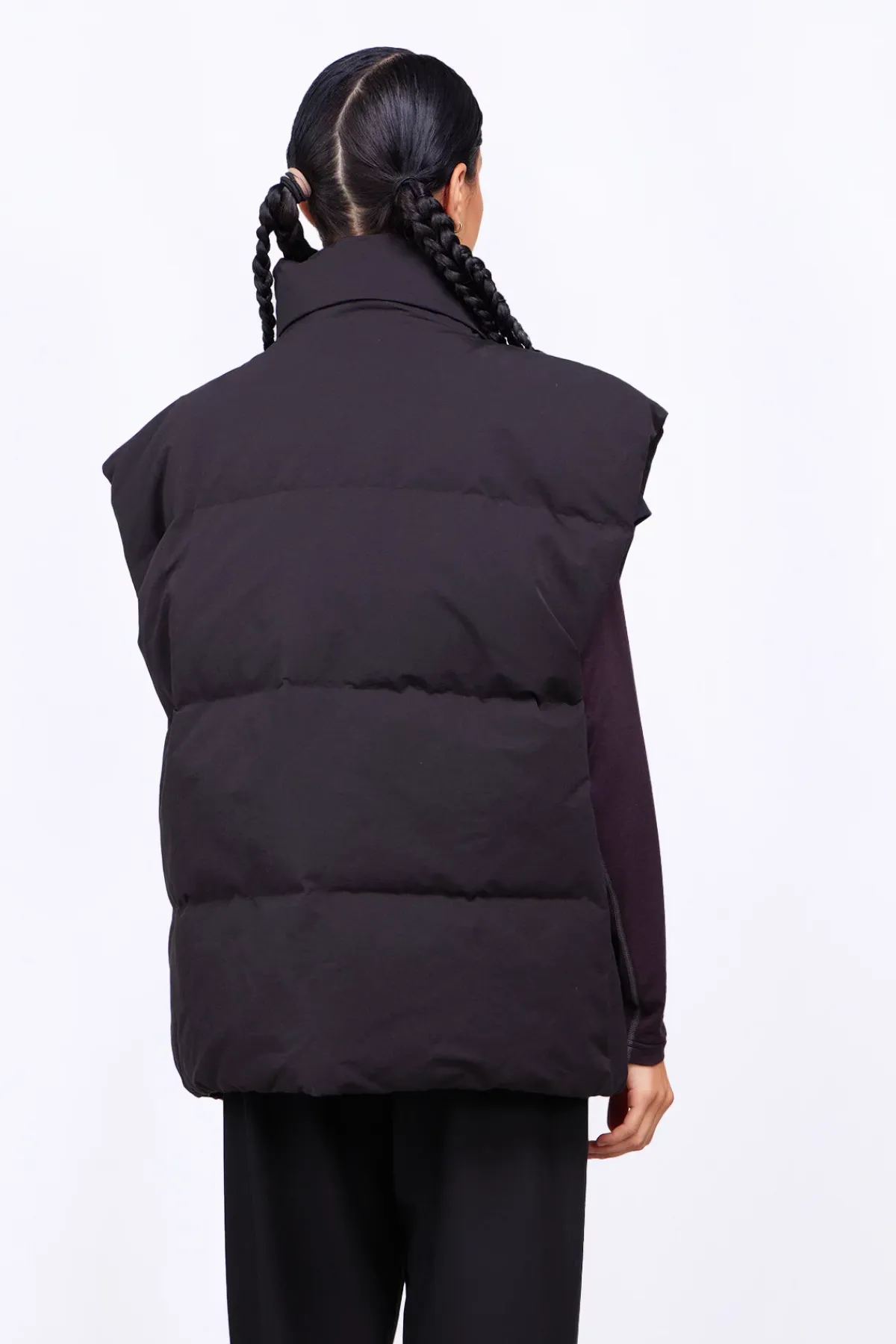 Doudounes Courtes*Gertrude Doudoune Sans Manches En Nylon Epais Cali Black
