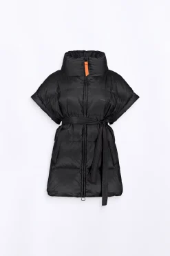 Doudounes Longues*Gertrude Doudoune Sans Manches Oversize En Nylon Ripstop Gaia Black