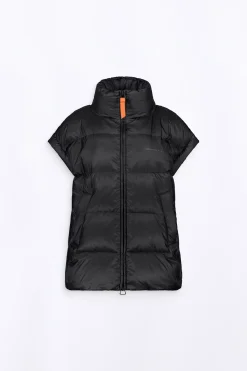 Doudounes Longues*Gertrude Doudoune Sans Manches Oversize En Nylon Ripstop Gaia Black
