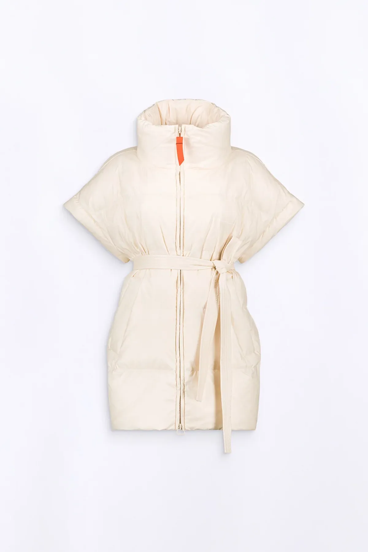 Doudounes Longues*Gertrude Doudoune Sans Manches Oversize En Nylon Ripstop Gaia Ecru