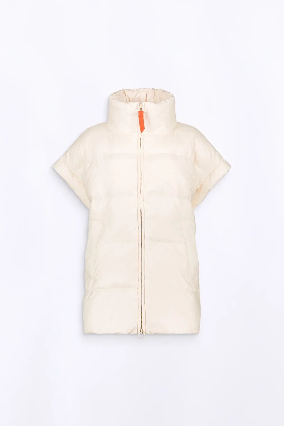 Doudounes Longues*Gertrude Doudoune Sans Manches Oversize En Nylon Ripstop Gaia Ecru