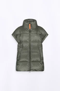 Doudounes Longues*Gertrude Doudoune Sans Manches Oversize En Nylon Ripstop Gaia Kaki