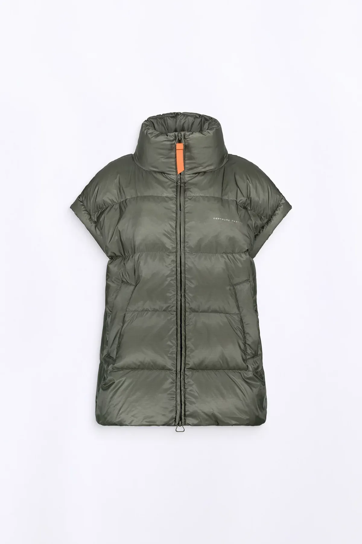 Doudounes Longues*Gertrude Doudoune Sans Manches Oversize En Nylon Ripstop Gaia Kaki