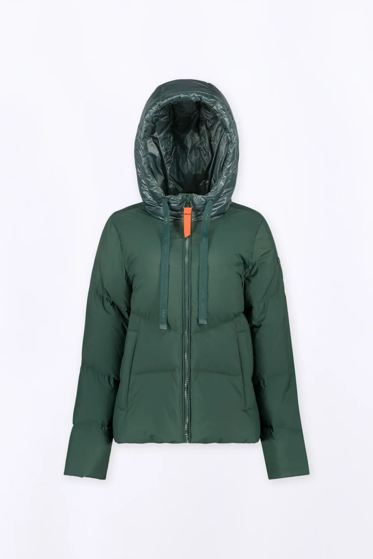 Doudounes Courtes*Gertrude Doudoune Texturee Coupe Trapeze Leslie Dark Green