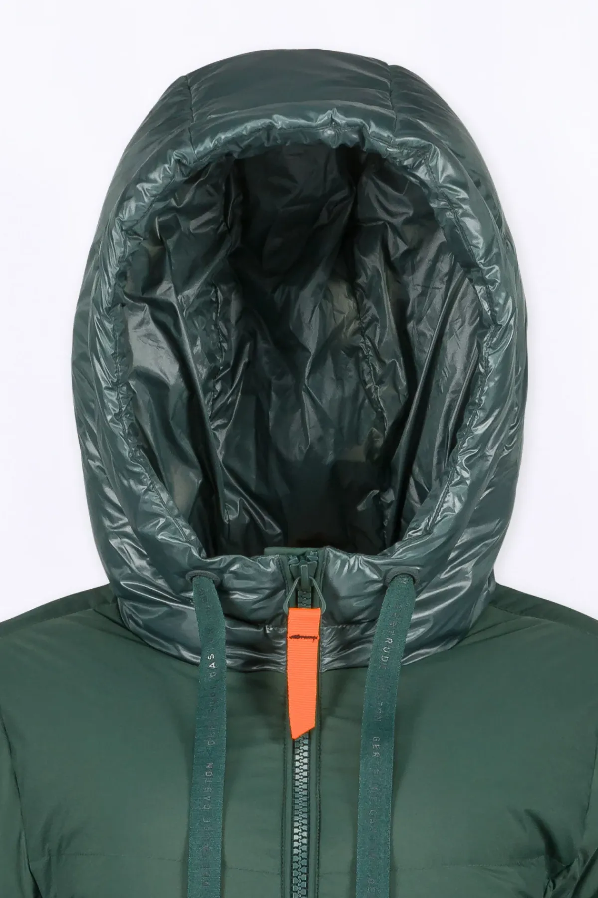 Doudounes Courtes*Gertrude Doudoune Texturee Coupe Trapeze Leslie Dark Green