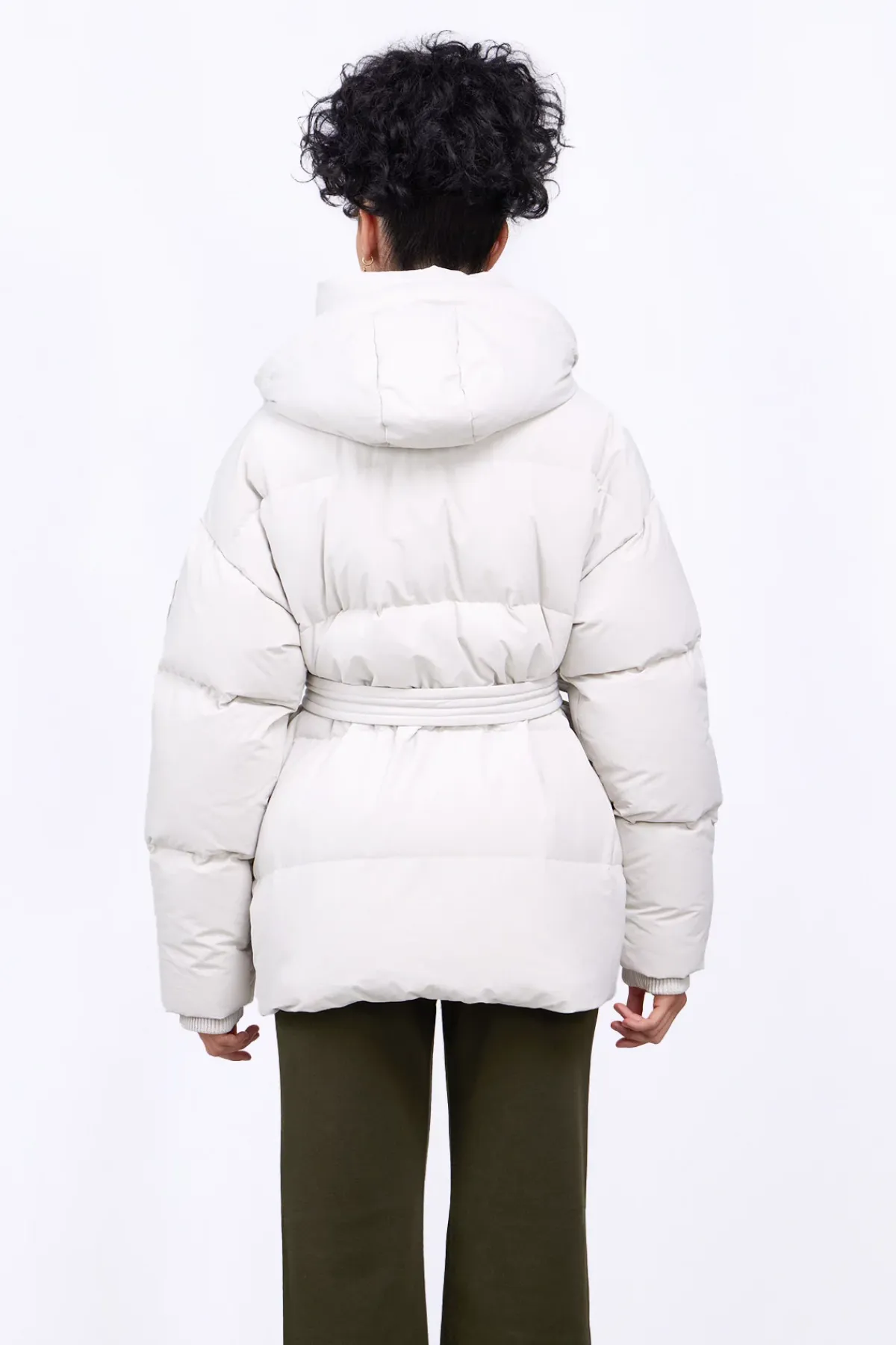 Doudounes Longues*Gertrude Doudoune Unisexe En Nylon Ripstop Epais Manie Wide Ciment