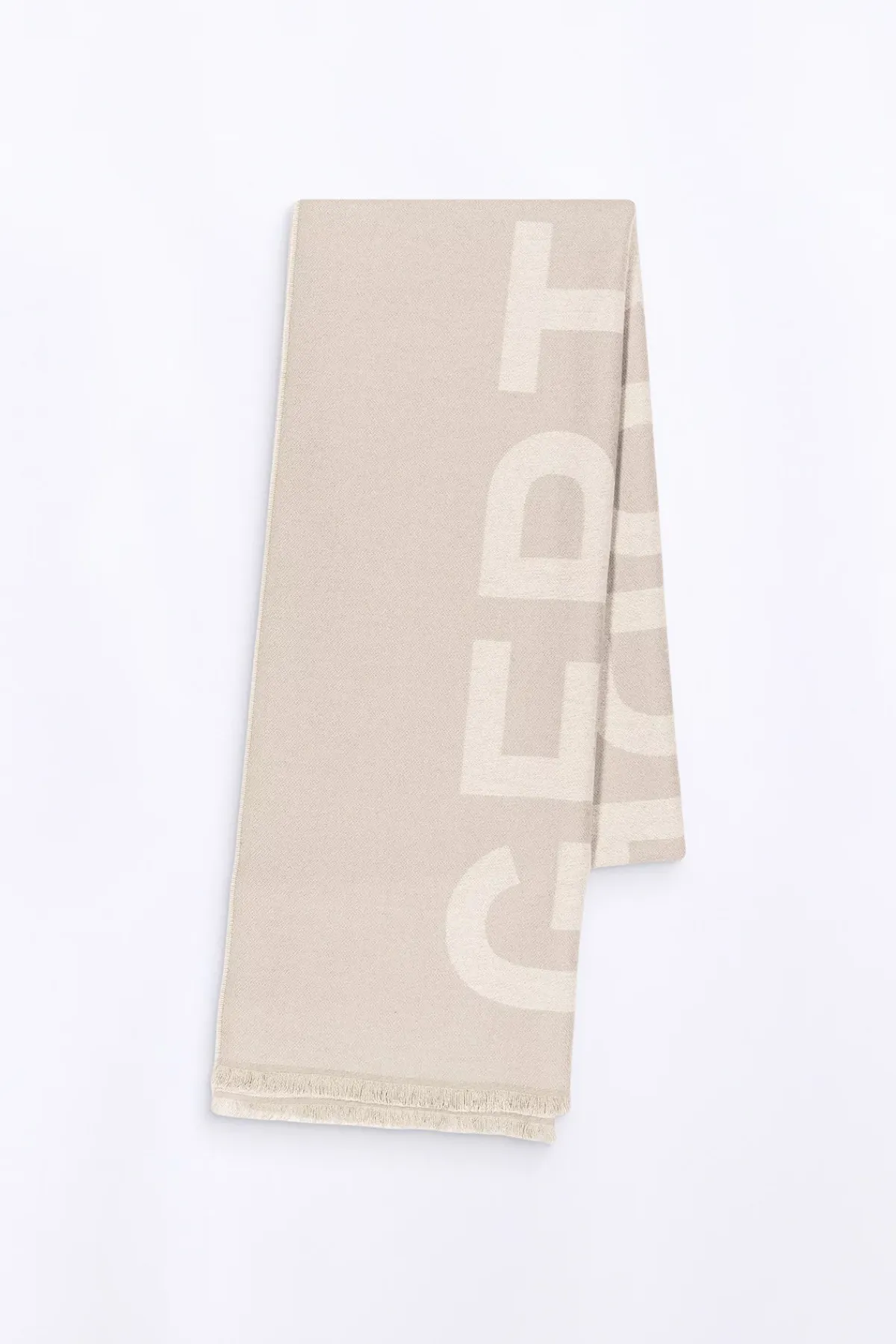 Echarpes & Gants*Gertrude Echarpe Unisexe En Maille Jacquard Bicolore Mathilde Ciment