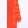 Echarpes & Gants*Gertrude Echarpe Unisexe En Maille Jacquard Bicolore Mathilde Orange