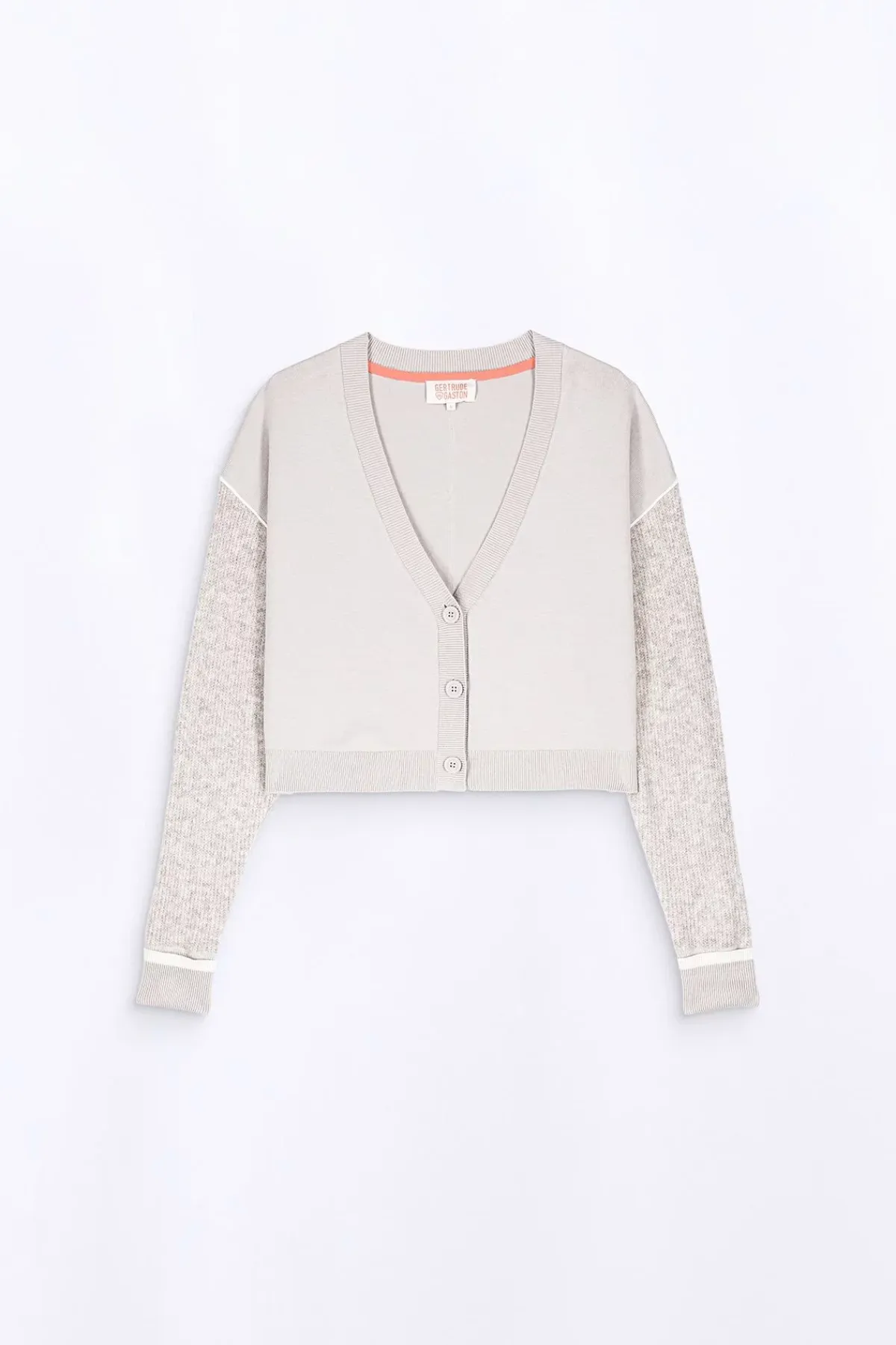 Pulls & Cardigans*Gertrude Gilet Ample Bi-Matiere Ultradoux Allison Ciment