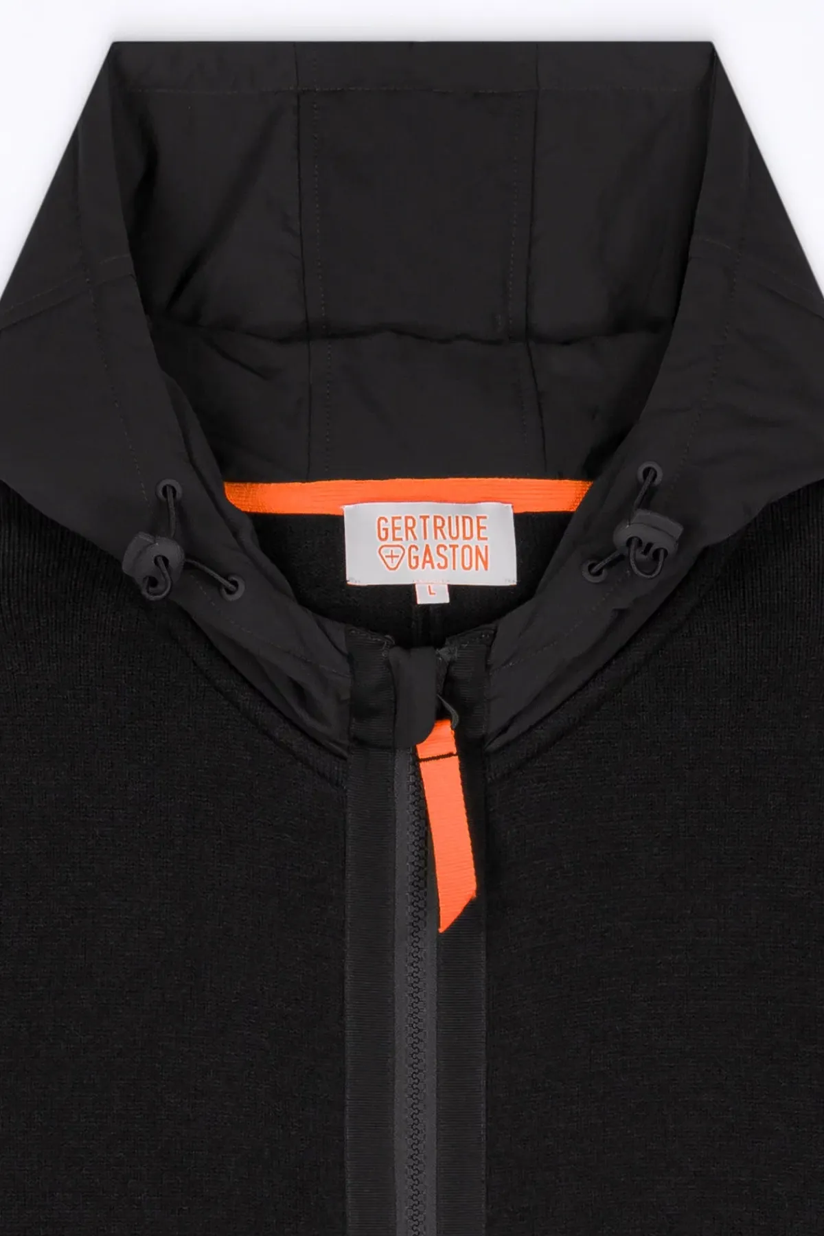 Gilets*Gertrude Gilet Bi-Matiere A Capuche Ken Black