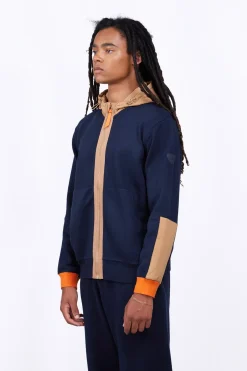 Gilets*Gertrude Gilet Bi-Matiere A Capuche Ken Night