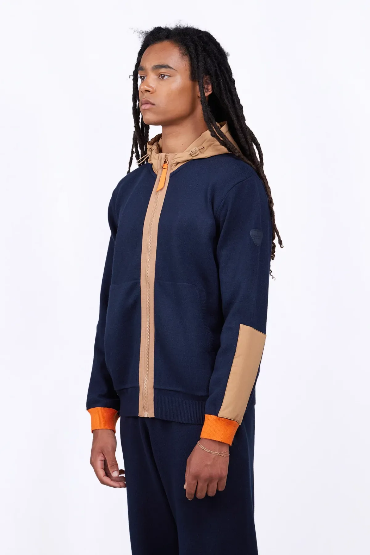 Gilets*Gertrude Gilet Bi-Matiere A Capuche Ken Night