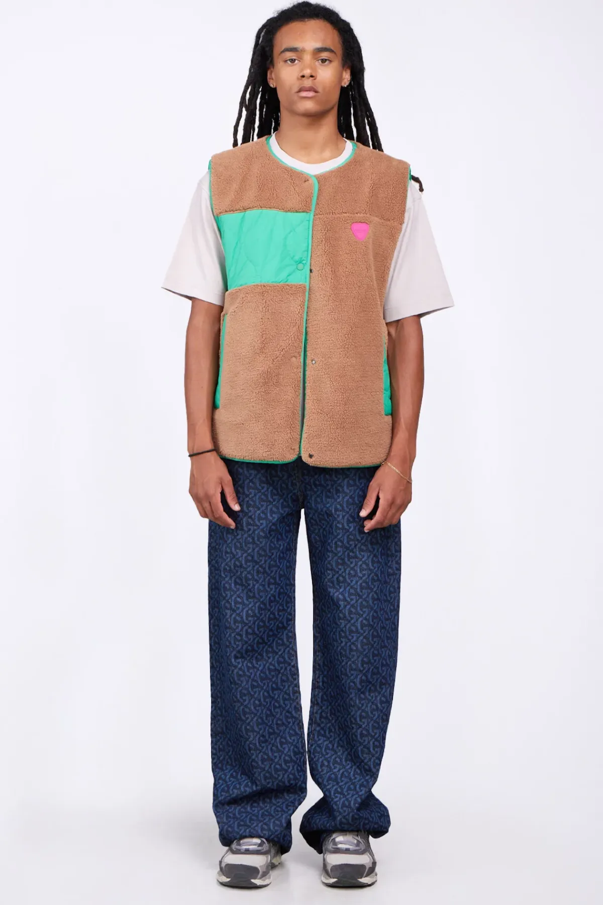 Vestes & Surchemises*Gertrude Gilet Sans Manches Reversible Desiree Absinthe