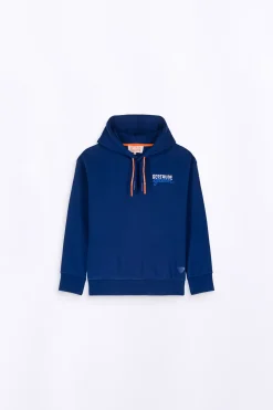 Sweatshirts & Hoodies*Gertrude Hoodie A Capuche Imprime Dos Little Charly Circle Worker Blue