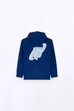 Sweatshirts & Hoodies*Gertrude Hoodie A Capuche Imprime Dos Little Charly Circle Worker Blue