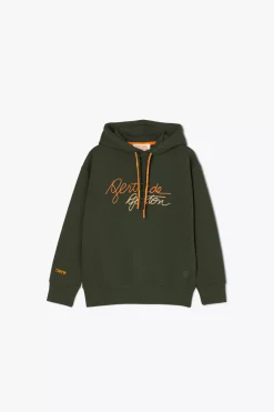 Sweatshirts & Hoodies*Gertrude Hoodie A Capuche Little Charly Broderie Kaki