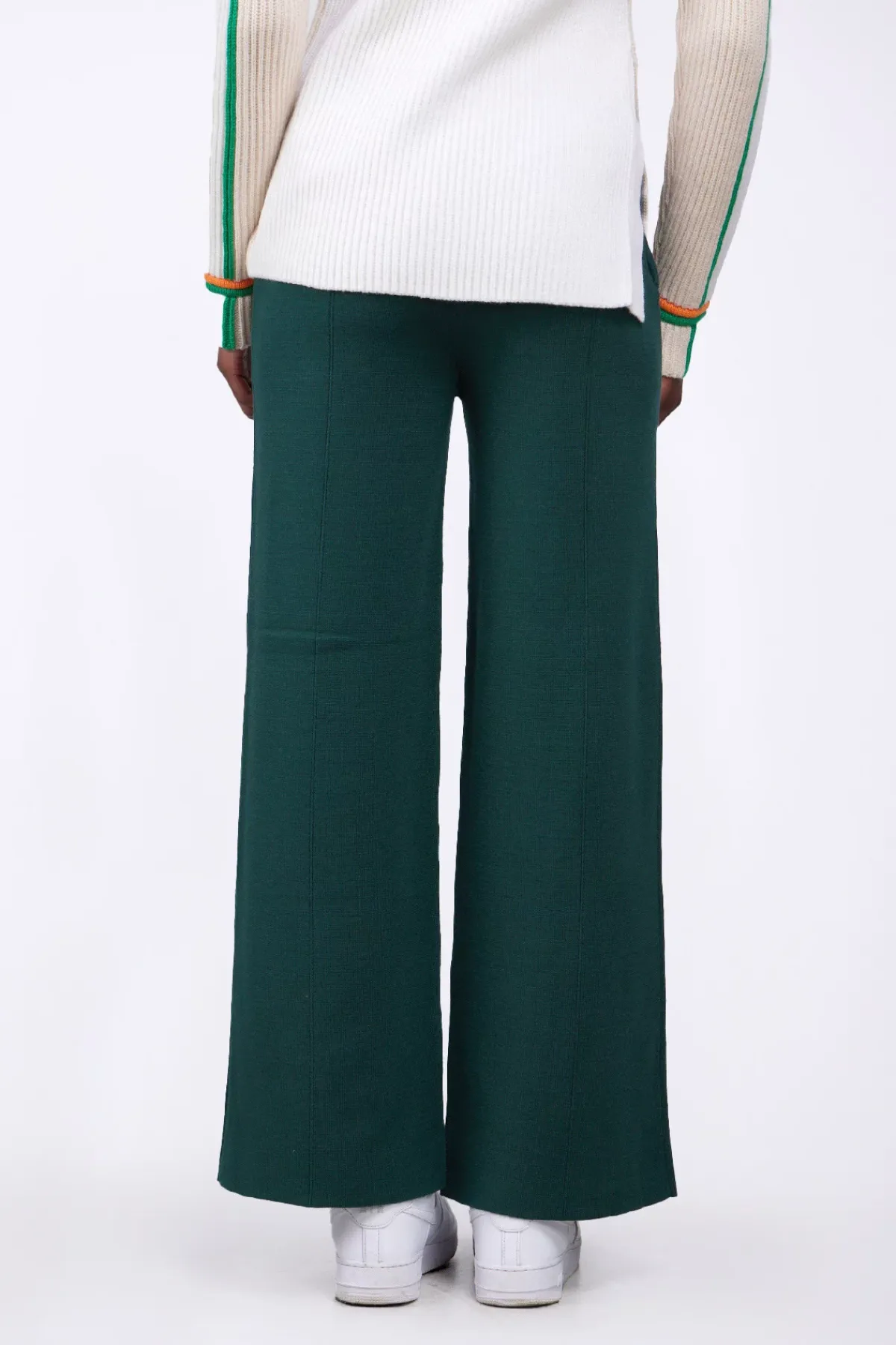 Pantalons*Gertrude Pantalon Ample En Maille Annie Dark Green