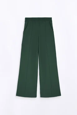 Pantalons*Gertrude Pantalon Ample En Maille Annie Dark Green