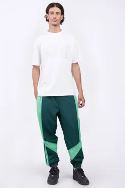 Pantalons*Gertrude Pantalon De Jogging Ample Bi-Matiere Elvis Dark Green