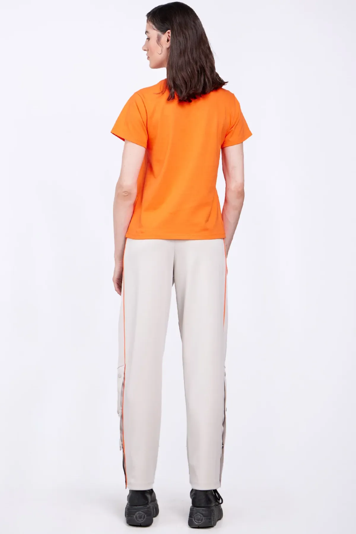 Pantalons*Gertrude Pantalon De Jogging Bandes Contrastees Maxence Ciment