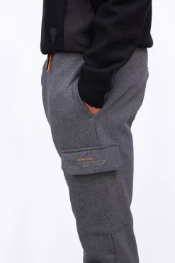 Pantalons*Gertrude Pantalon De Jogging Homme Poches Cargo Mario Charcoal Chine