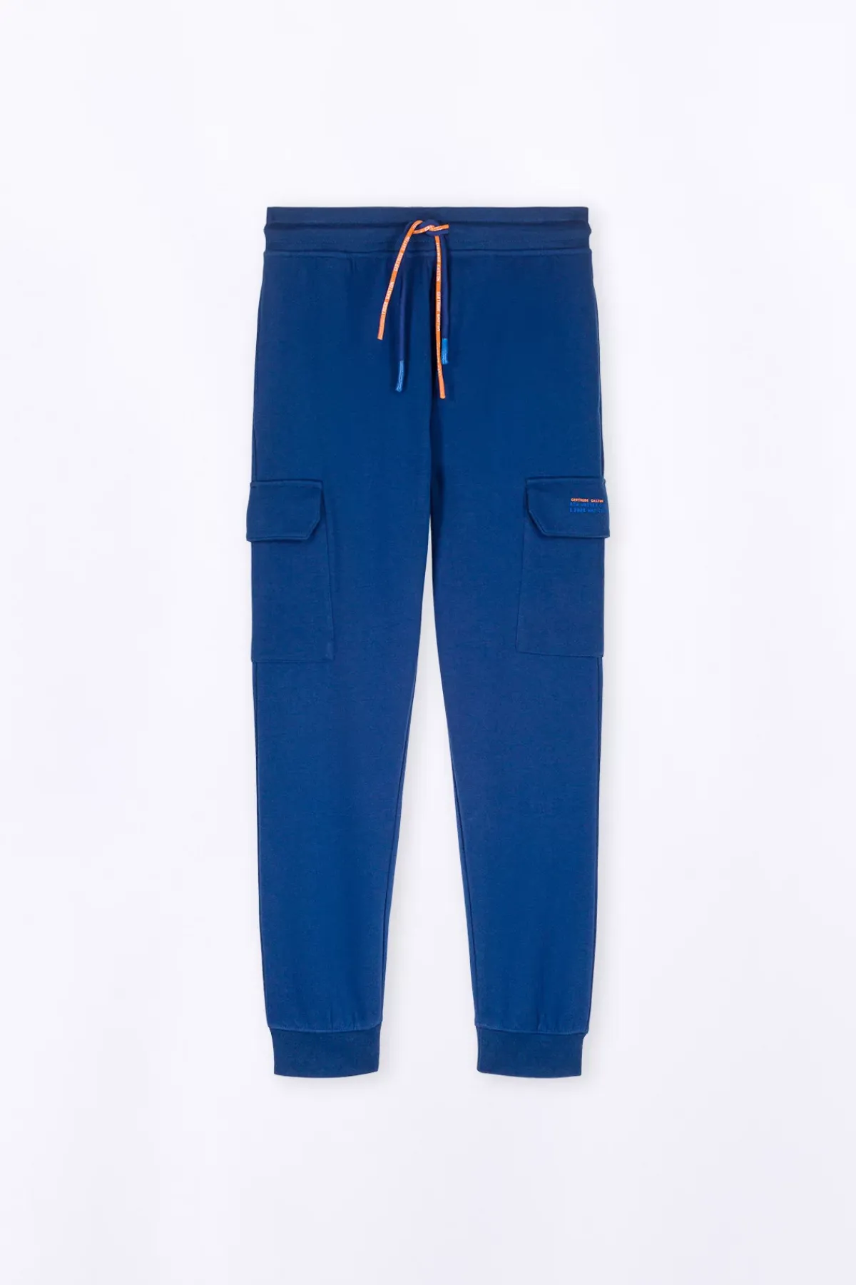 Pantalons*Gertrude Pantalon De Jogging Homme Poches Cargo Mario Worker Blue