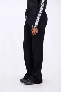 Pantalons*Gertrude Pantalon Jogging Flare Taille Haute Nanou Black