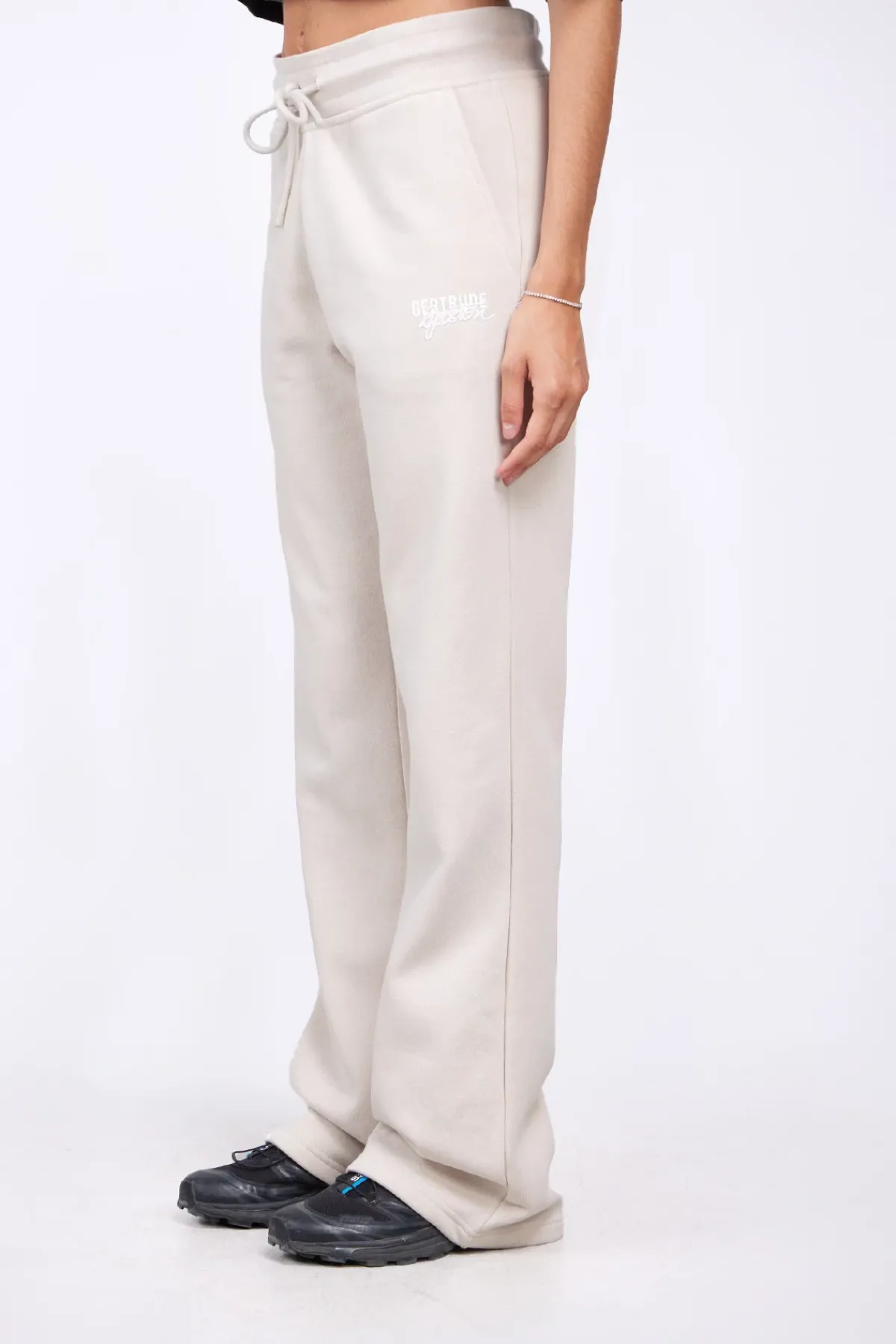 Pantalons*Gertrude Pantalon Jogging Flare Taille Haute Nanou Ciment