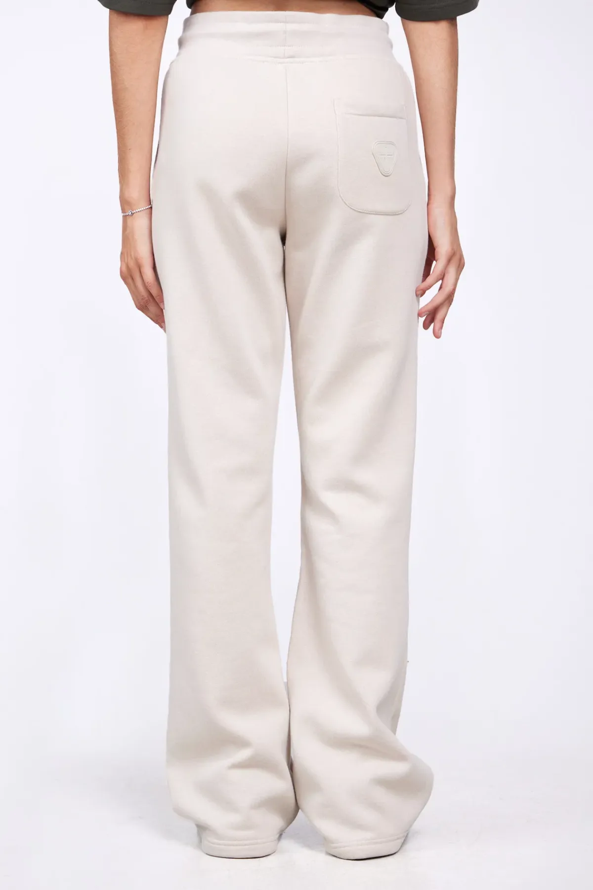 Pantalons*Gertrude Pantalon Jogging Flare Taille Haute Nanou Ciment