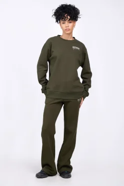 Pantalons*Gertrude Pantalon Jogging Flare Taille Haute Nanou Kaki