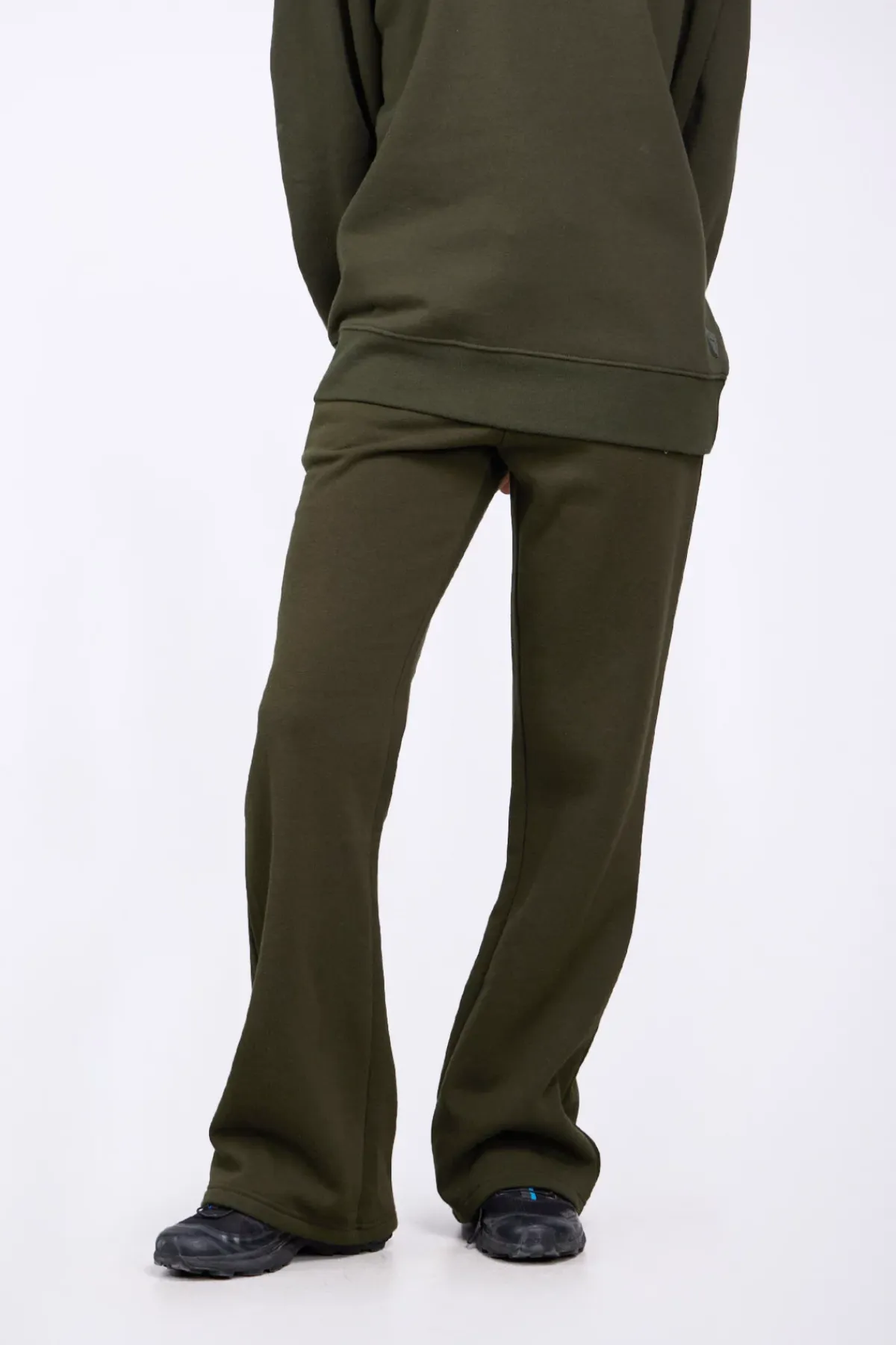Pantalons*Gertrude Pantalon Jogging Flare Taille Haute Nanou Kaki