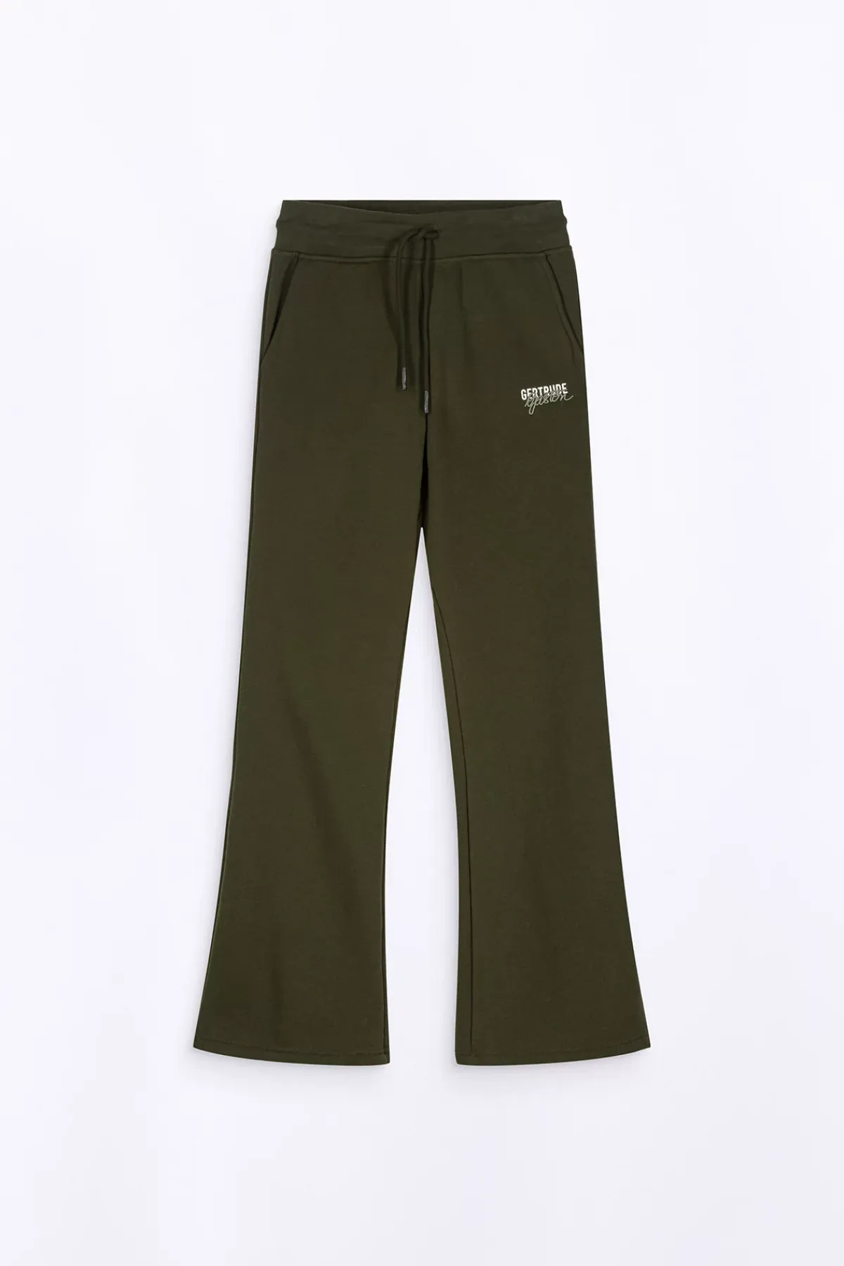 Pantalons*Gertrude Pantalon Jogging Flare Taille Haute Nanou Kaki