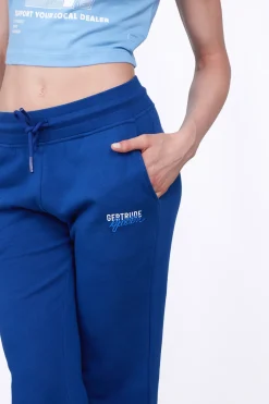 Pantalons*Gertrude Pantalon Jogging Flare Taille Haute Nanou Worker Blue