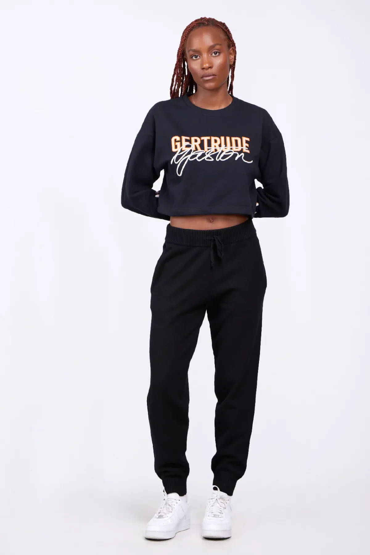 Pantalons*Gertrude Pantalon Unisexe En Maille Coupe Jogging Maxime Black